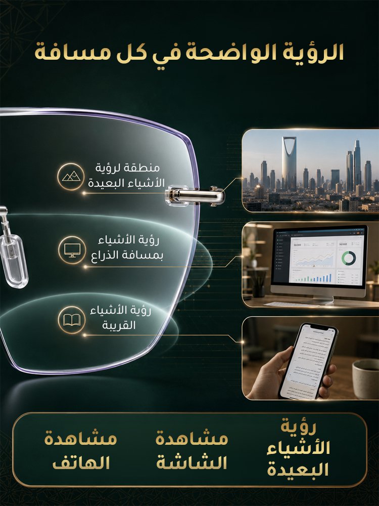 نظارات TR90 متعددة البؤر – اشترِ واحدة واحصل على الثانية مجاناً