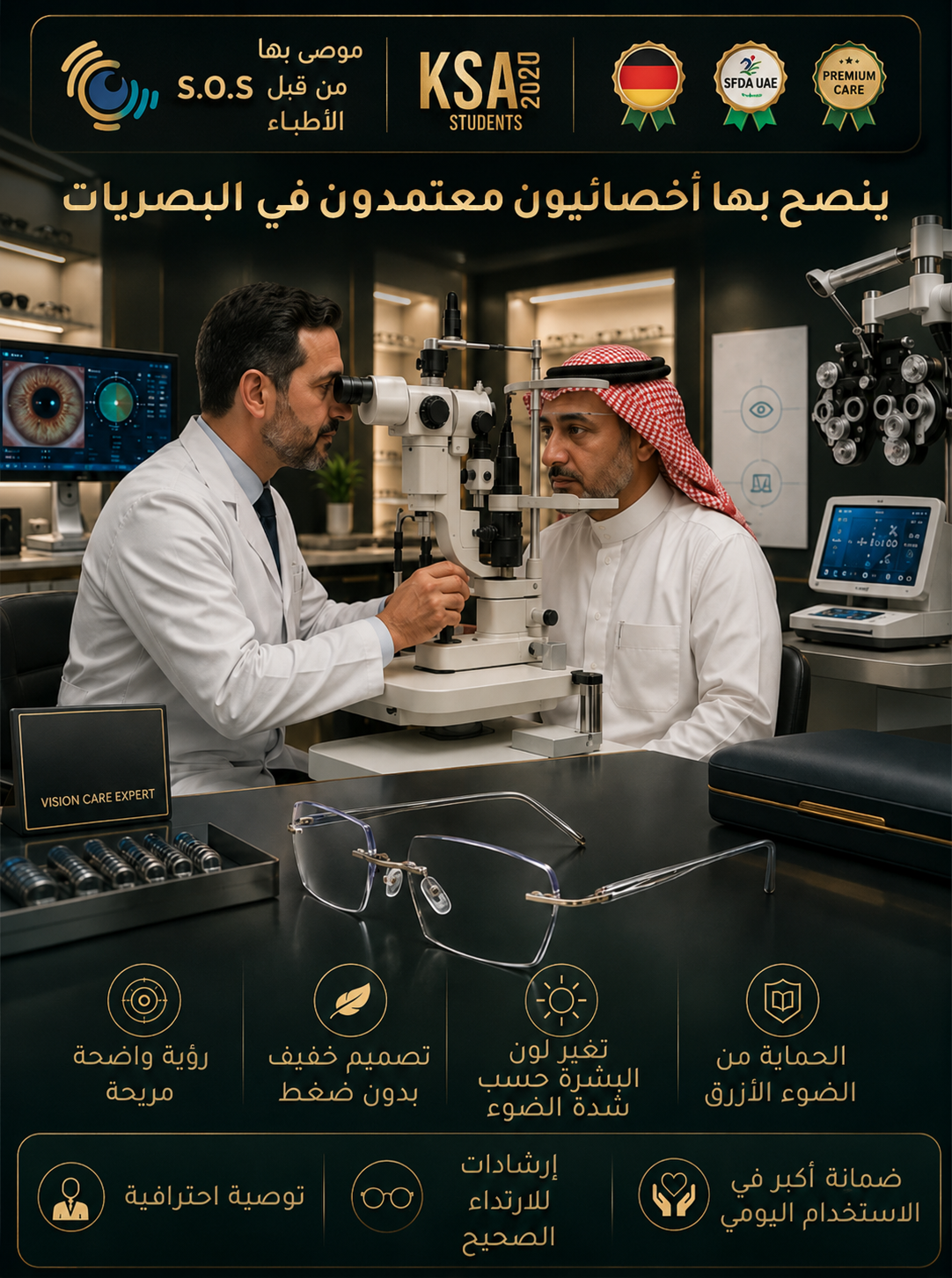 نظارات TR90 متعددة البؤر – اشترِ واحدة واحصل على الثانية مجاناً